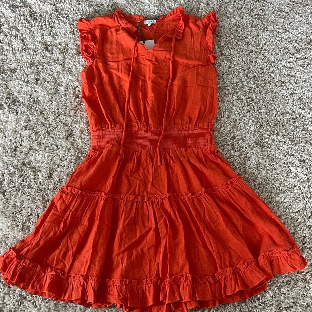 NWT Vibrant Orange Sleeveless Dress - Picture 2 of 6